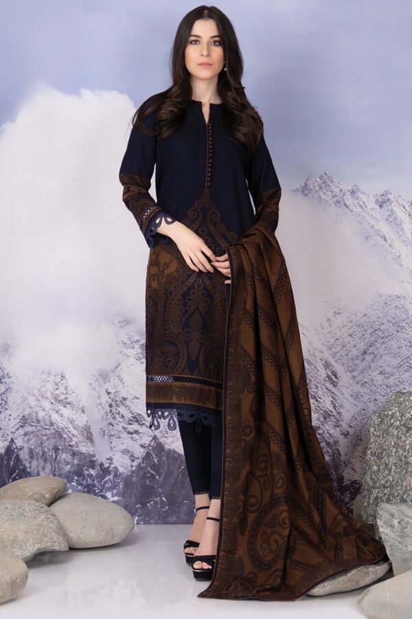 Brown & Black Stitched Suit